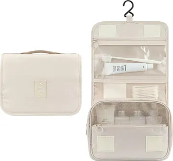 Kosmetická taška Cestovní kosmetická taška BQ59 24 x 18,5 x 9,5 cm krémová