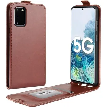 Pouzdro na mobilní telefon Pouzdro na Samsung Galaxy S20 FE Flip hnědé