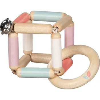 Chrastítko - Elastické, Kostka růžová Trendline (Goki)