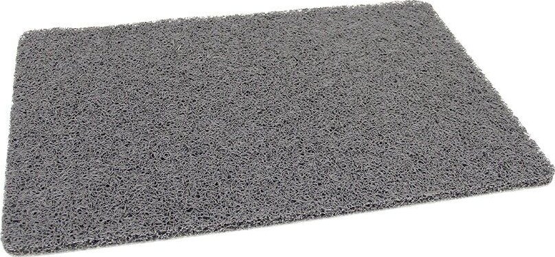 Šedá vinylová protiskluzová sprchová rohož FLOMA Spaghetti - 40 x 60 x 1,2 cm