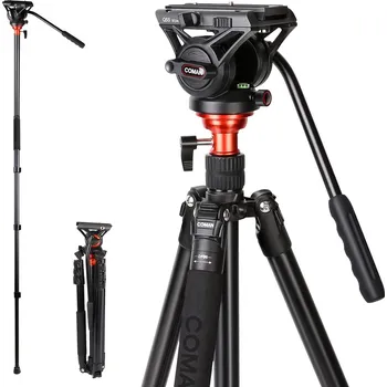 Stativ Videostativ a monopod Coman 180cm s 360° fluidní hlavou