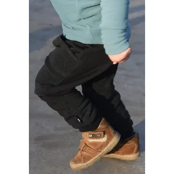 Kojenecké oblečení černé funkční tepláčky rostoucího střihu