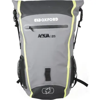 Zavazadlo na motocykl Vodotěsný batoh Aqua B-25, OXFORD (černý/šedý/žlutý fluo, objem 25 l)