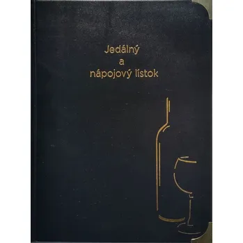 Jídelní lístek BASIC A4, černý se slovenským potiskem, MC-BRWC-BL-PO-SK