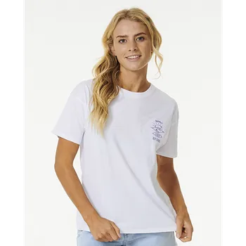 Pánská móda Tričko Rip Curl ICONS OF SURF RELAXED TEE White velikost XS