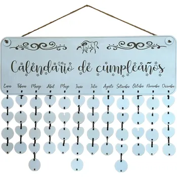 Party dekorace VypálímTi.cz Dřevěný rodinný kalendář na zeď (ES) 1 45cm