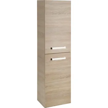 Koupelnový nábytek Aqualine VEGA skříňka vysoká s košem, 40x150x31cm, dub platin, VG960