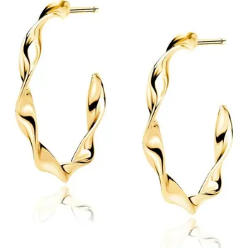 Náušnice Lafira stříbrné pozlacené náušnice Twisted Z1871EG (puzety)