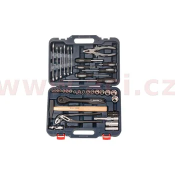 Nářadí na motocykly Univerzální sada nářadí (kleště, šroubováky, kladivo, ploché klíče, gola) 56 ks