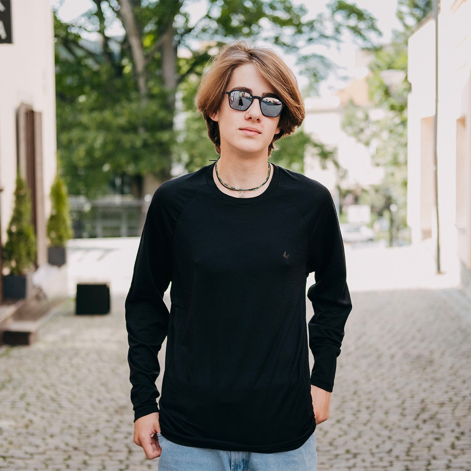 Unisex funkční tričko Vagus Streif Merino - Černé Velikost: XXS