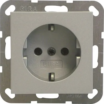 GIRA vestavný zásuvka s ochranným kontaktem Systém 55, Stamdard 55, E2, Event, Event čistý, Event průhledný, Esprit, ClassiX hliník 0188 26 1 ks