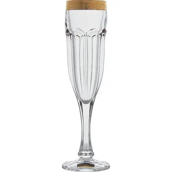 Sklenice BOHEMIA SAFARI GOLD SKLENICE NA ŠAMPAŇSKÉ 150ML SADA 6 KS