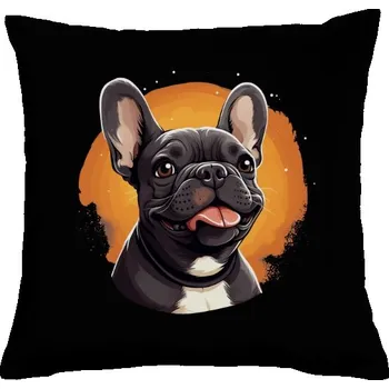 Pánská móda Polštář bavlněný s potiskem Buldoček