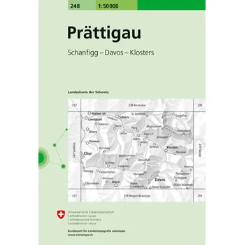 Swistopo vydavatelství mapa Prättigau 1:50 t.