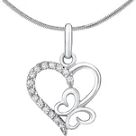 Silvego Stříbrný přívěsek srdce s motýlkem ZT54279 + 2 měsíce na vrácení zboží