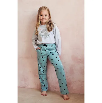 Dívčí pyžamo Taro pyžamo dívčí 3035 Nina - šedá, 116 (Dívčí pyžamo Taro)