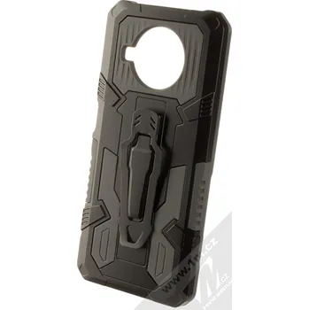 Pouzdro na mobilní telefon 1Mcz Armor Clip-On odolný ochranný kryt s kovovým klipem pro Xiaomi Mi 10T Lite 5G šedá černá (grey black)