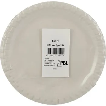 Jednorázové nádobí Pro Háčkování Papírový talíř 23 cm, 20 ks