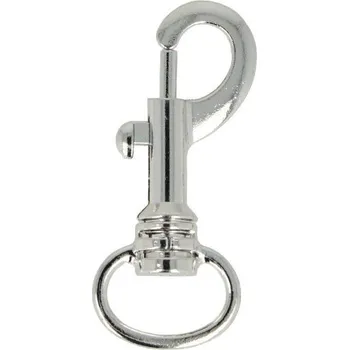 Kovová karabina průvlek 18 mm, barva Nikl