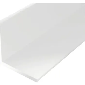 Stavební profil PVC - L profil, bílý 15x15x1,2 mm, 1 m