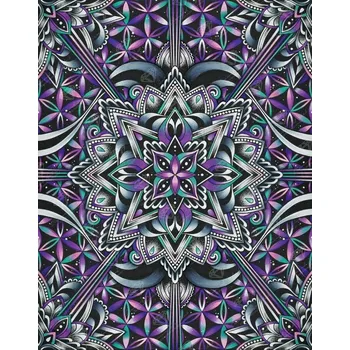 Diamantové malování Diamantové malování - Fialovo zelená mandala - č. 880 95x75 cm