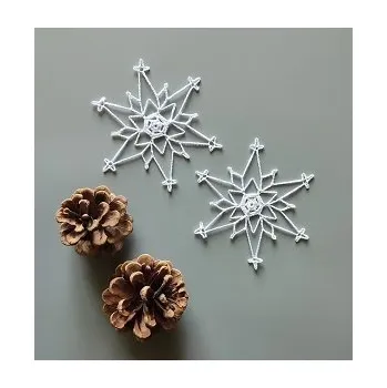 Vánoční ozdoba Háčkovaná vánoční ozdoba - hvězdička 11 cm Průměr: 11 cm Barva: bílá