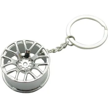 Přívěsek Přívěšek kolo, kovový, s kroužkem stříbrná