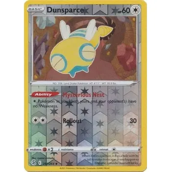 Společenská hra Pokémon karta Dunsparce 207/264 Reverse Holo - Fusion Strike