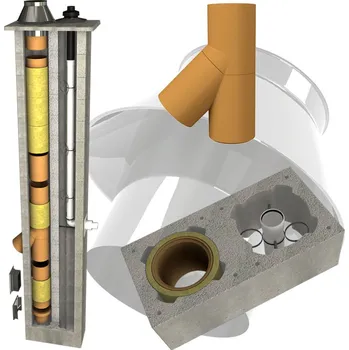 Komín CS komín Plast dvouprůduch Optimal PLUS 160/80 mm 45° - 7,0 m