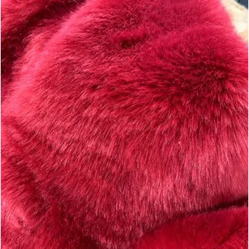 Dámská vesta Kožich bez rukávů plyšová vesta prošívaná s páskem Barva: Vínová, Velikost: 3XL