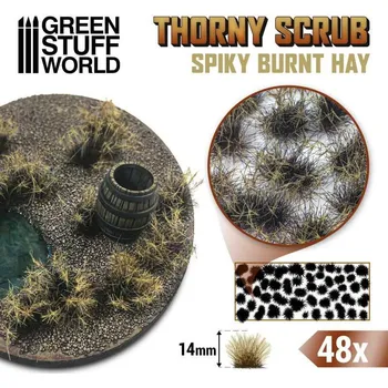 Plastikový model Thorny Scrubs - Spiky Burnt Hay 14mm (48 ks)