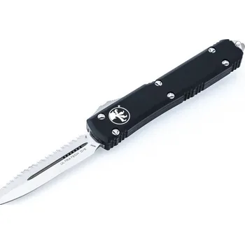 Pracovní nůž Microtech Ultratech D/E, vystřelovací nůž s klipem, zoubkovaný 122-6