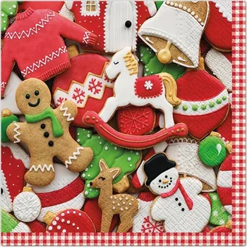 Papírový ubrousek Papírové ubrousky s vánočním motivem, třívrstvé 33 x 33 cm, 20 ks 13283