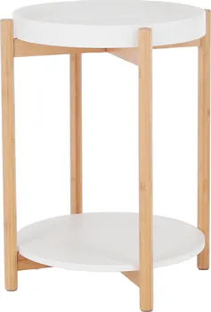Servírovací stolek Tempo Kondela Kabra bílý/přírodní