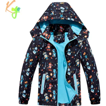 Chlapecká podzimní bunda, zateplená - KUGO B2860, černá, roboti Barva: Černá, Velikost: 104