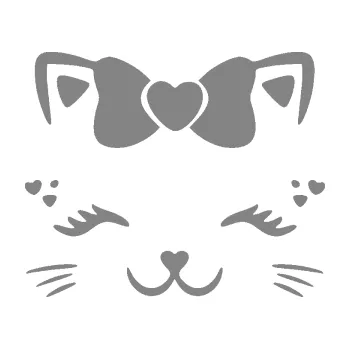 Samolepící dekorace SAMOLEPKA Kočka 039 s mašličkou (17 - šedá) NA AUTO, NÁLEPKA, FÓLIE, POLEP, TUNING, VLASTNÍ TEXT, TISK, AUTOSAMOLEPKY.cz, POLEPY, OBRÁZEK, LOGO, SAMOLEPKY