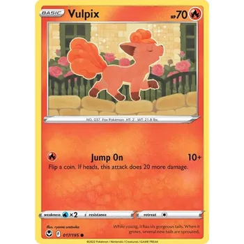 Karetní hra Vulpix 017/195 - Silver Tempest Typ karty: Non-Holo