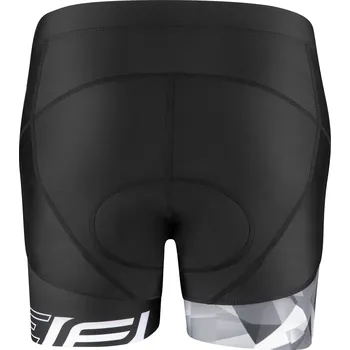 Cyklistické kalhoty FORCE Kraťasy F MINI LADY do pasu s vložkou, črn-šedé