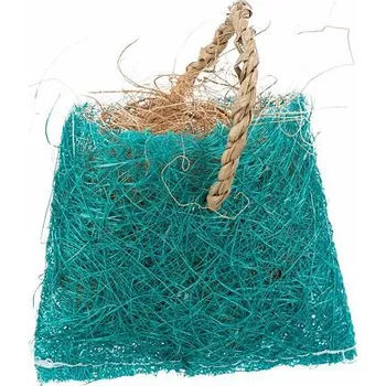 Krmivo pro hlodavce Trixie sisal pro hlodavce taštička s kokosovým vláknem 10x13cm modrá