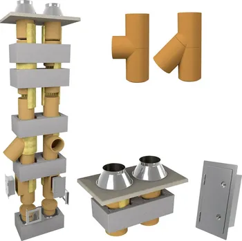 Komín CS komín Universal dvouprůduch Optimal PLUS 160-45°/160-90° - 10,5 m