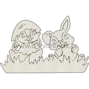 Velikonoční dekorace Velikonoční ozdoba ZAJÍCI č.1806