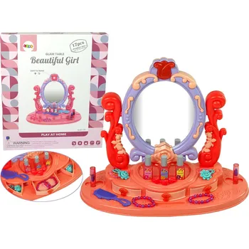 Toaletní stolek Mamido Dětský toaletní stolek červený