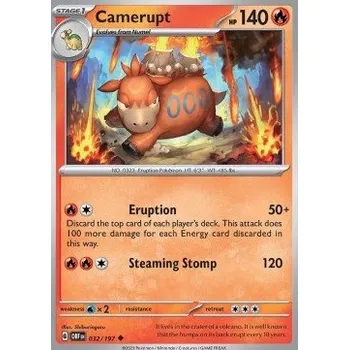 Volný čas Pokémon OBF 032/197 Camerupt - Obsidian Flames Stav: Near Mint, Verze: NORMAL