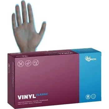 Vyšetřovací rukavice Rukavice vinylové nepudrované modré, 4.8g, vel.M/100ks