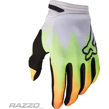 Cyklistické rukavice MX rukavice FOX 180 Statk Glove Red Yellow 2023 8 - S