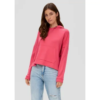 Dámská mikina Q/S s.Oliver dámská oversized mikina s kapucí malinová Velikost: S