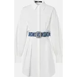 Dámske šaty s páskem Karl Lagerfeld - Velikost S, Barva Bílá 55461 221L1322100