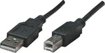 Kabel USB-A M - USB-B M, 1,8m černý