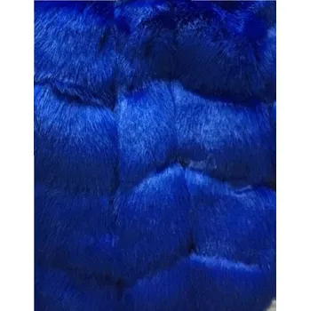 Dámská parka Prošívaný dlouhý kožich zimní bunda s 3/4 rukávy Barva: Modrá, Velikost: L