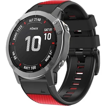 VSECHNONAMOBIL 63119 ROUGH Řemínek pro Garmin Fenix 7 Pro / 7 Pro Solar / 7 Pro Sapphire černý-červený